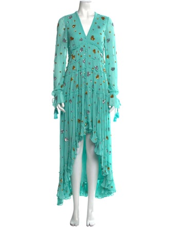 Rococo Sand Floral Print Long Dress