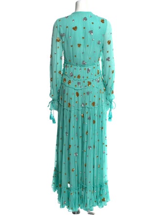 Rococo Sand Floral Print Long Dress