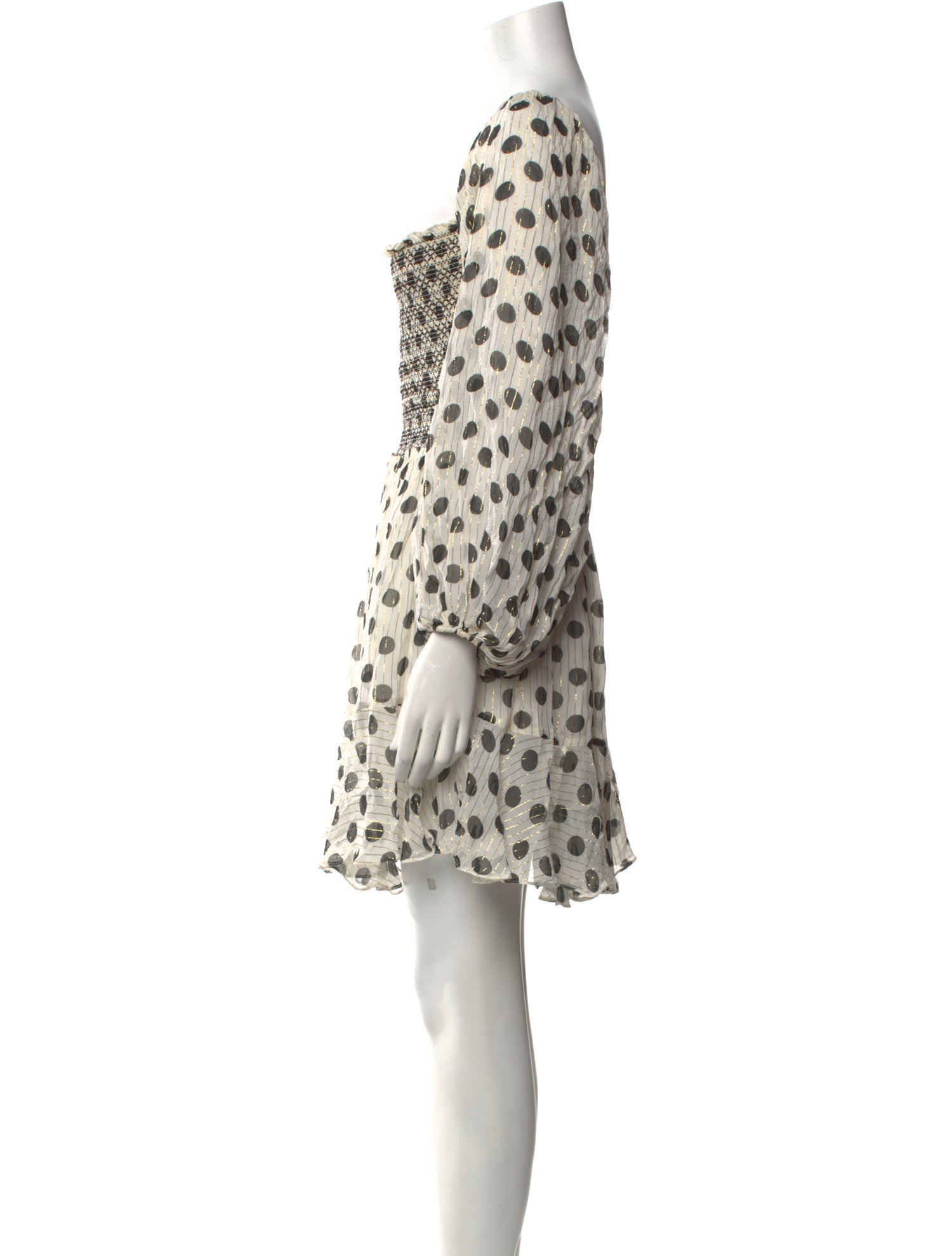 Rococo Sand Polka Dot Print Mini Dress