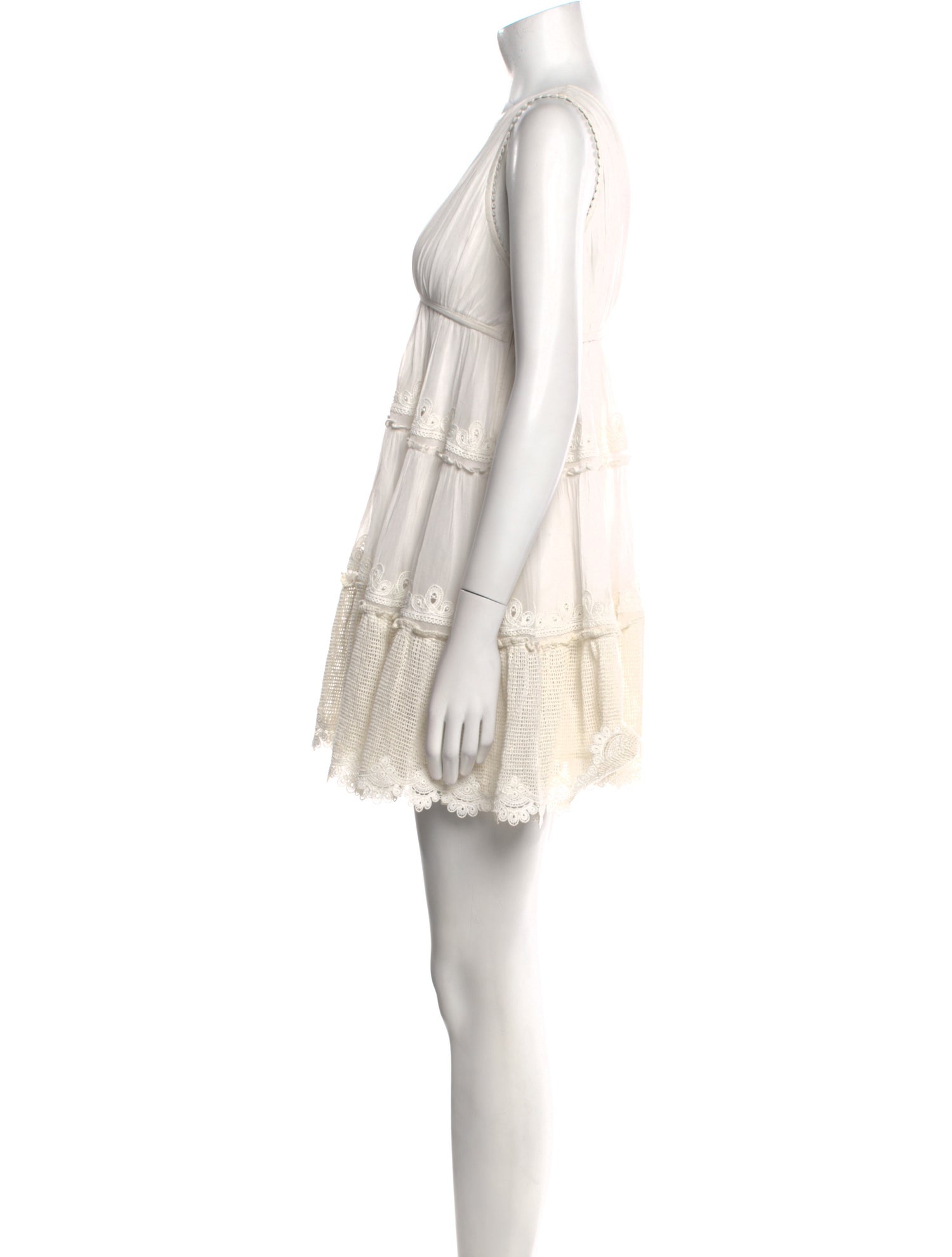 Rococo Sand V-Neck Mini Dress