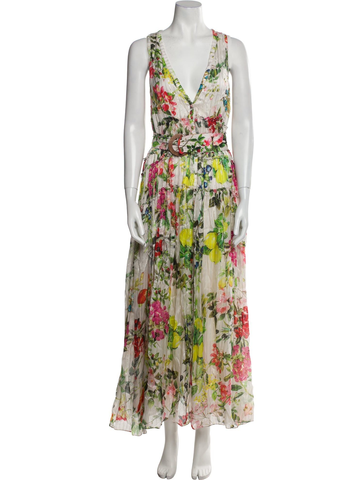 Rococo Sand Floral Print Midi Length Dress