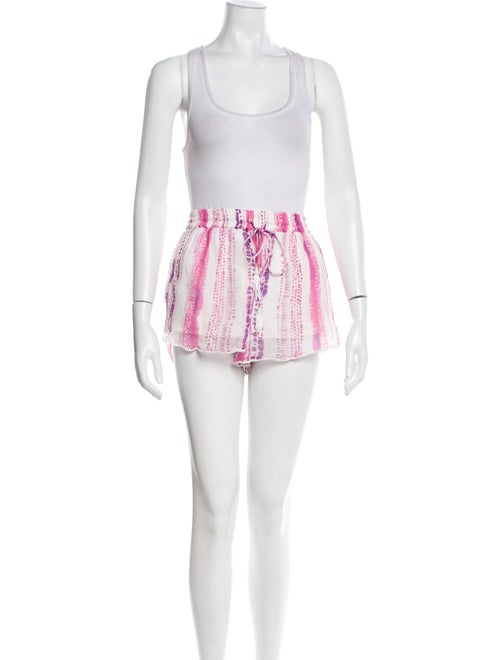 Rococo Sand Tie-Dye Print Tassel Accents Short Set