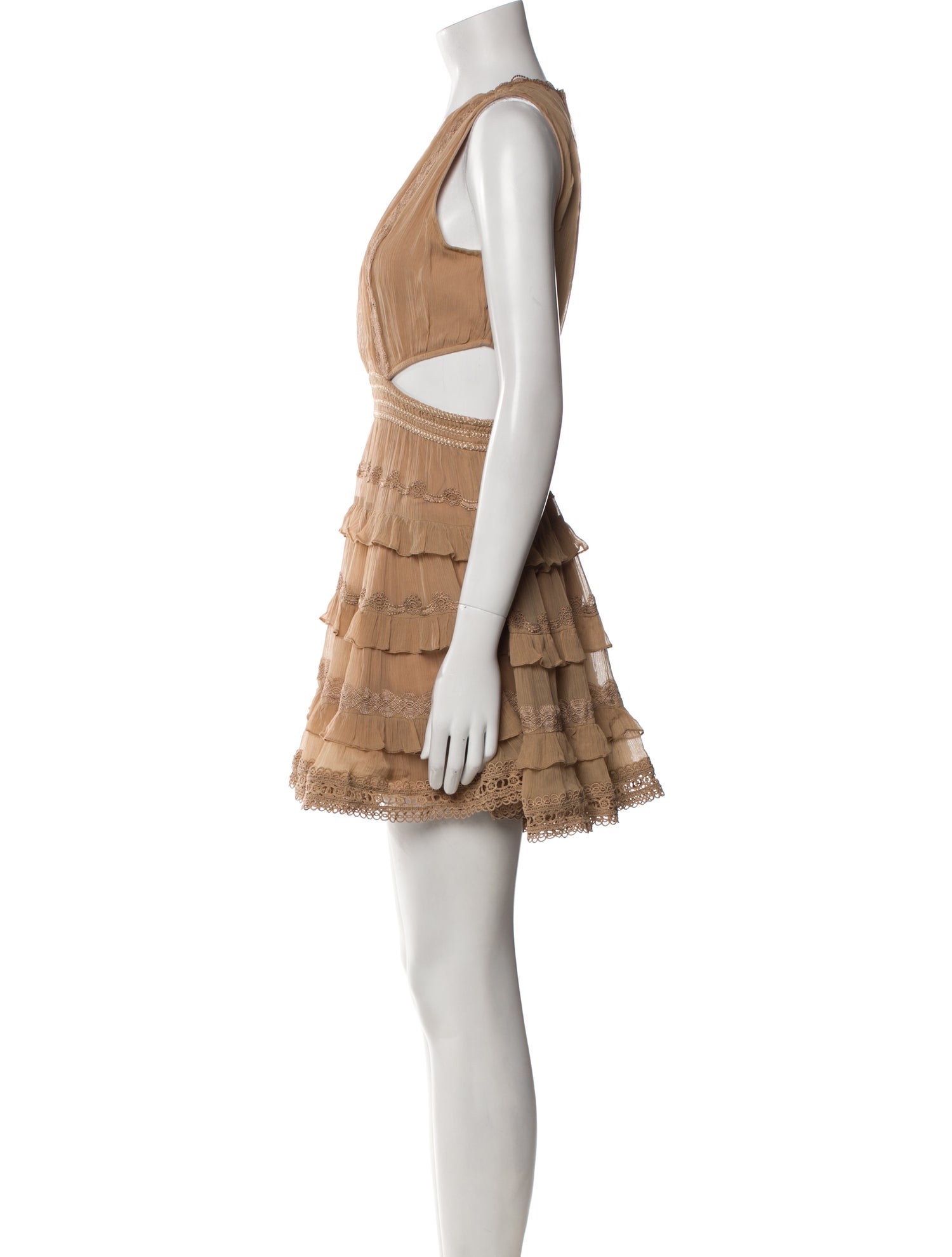 Rococo Sand V-Neck Mini Dress