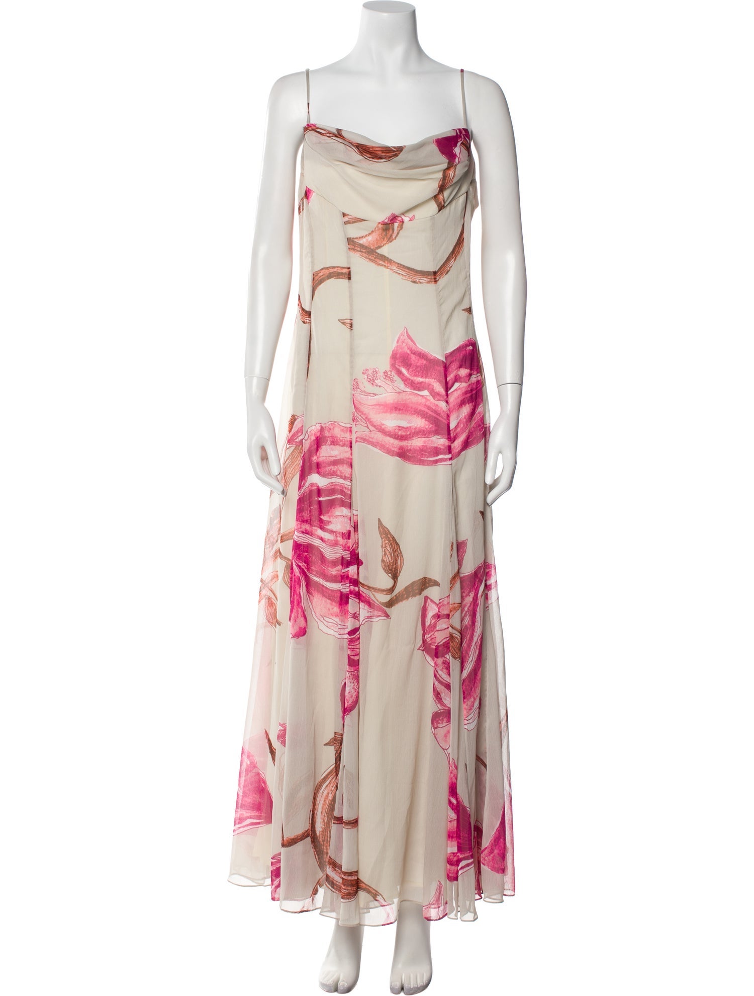 Rococo Sand Floral Print Long Dress
