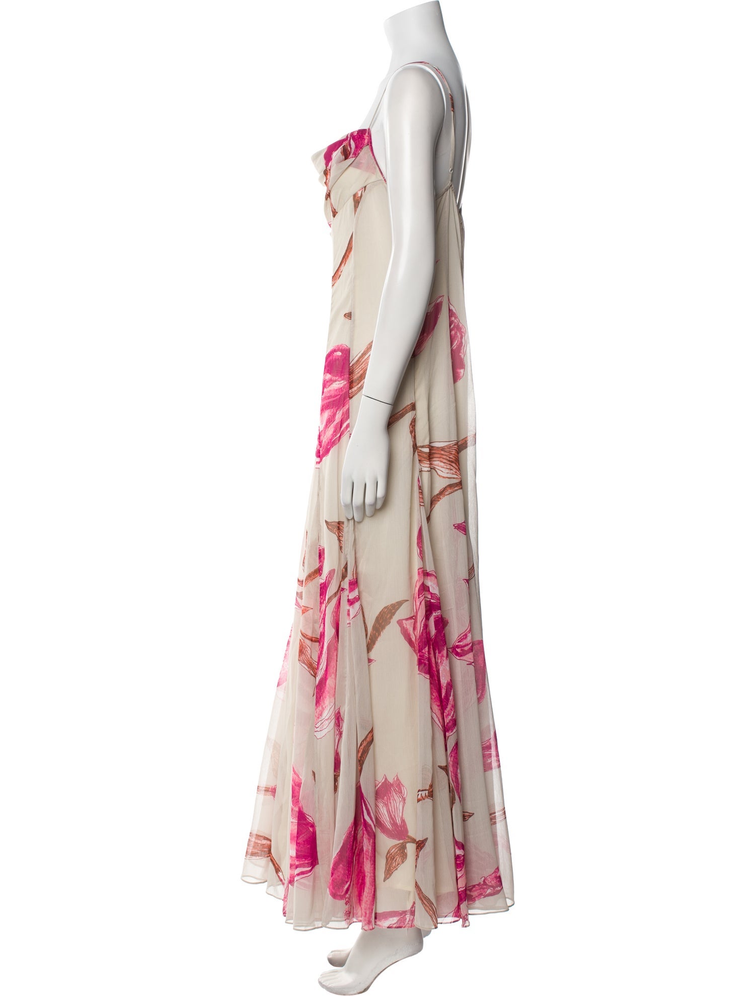 Rococo Sand Floral Print Long Dress