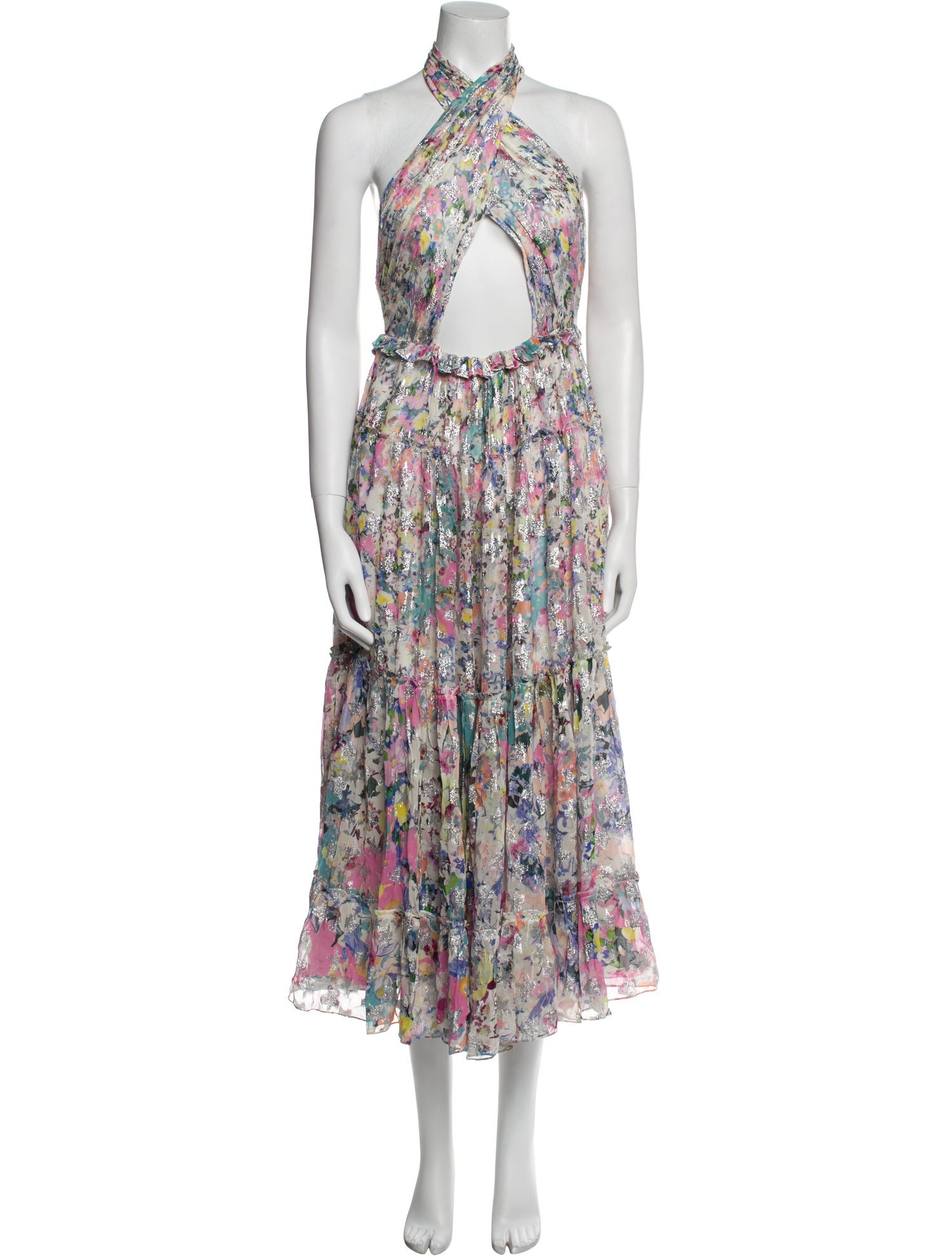 Rococo Sand Floral Print Midi Length Dress