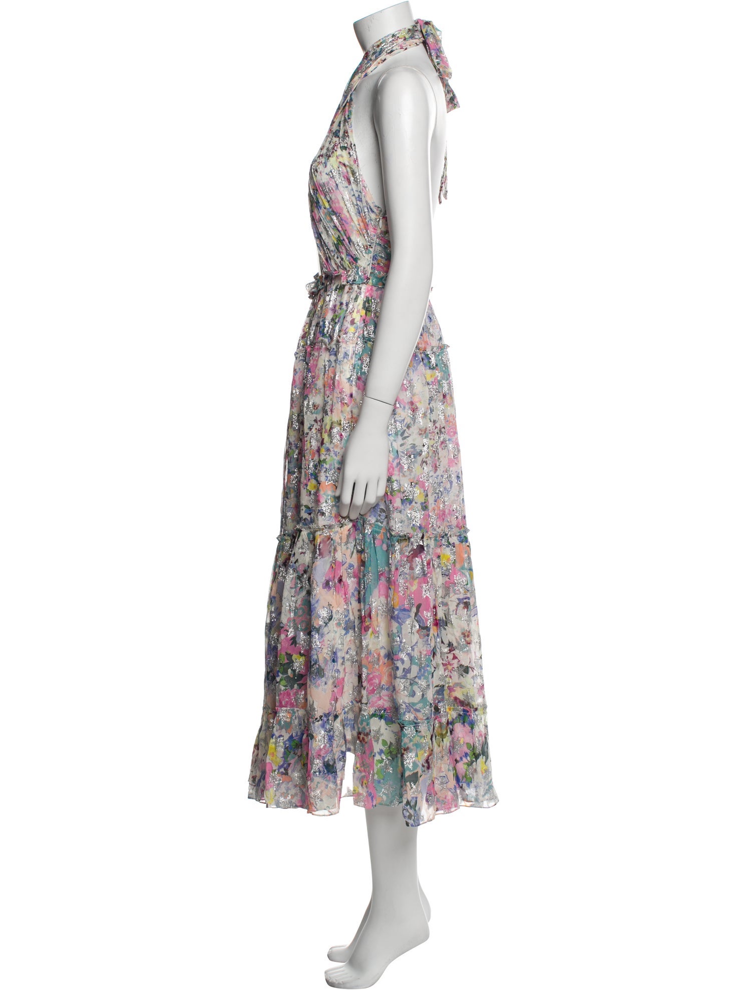 Rococo Sand Floral Print Midi Length Dress