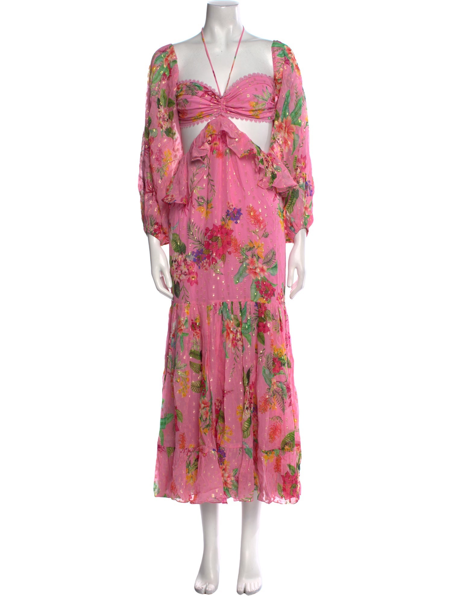 Rococo Sand Floral Print Long Dress w/ Tags