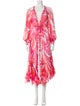Rococo Sand Printed Mesh Accents Robe