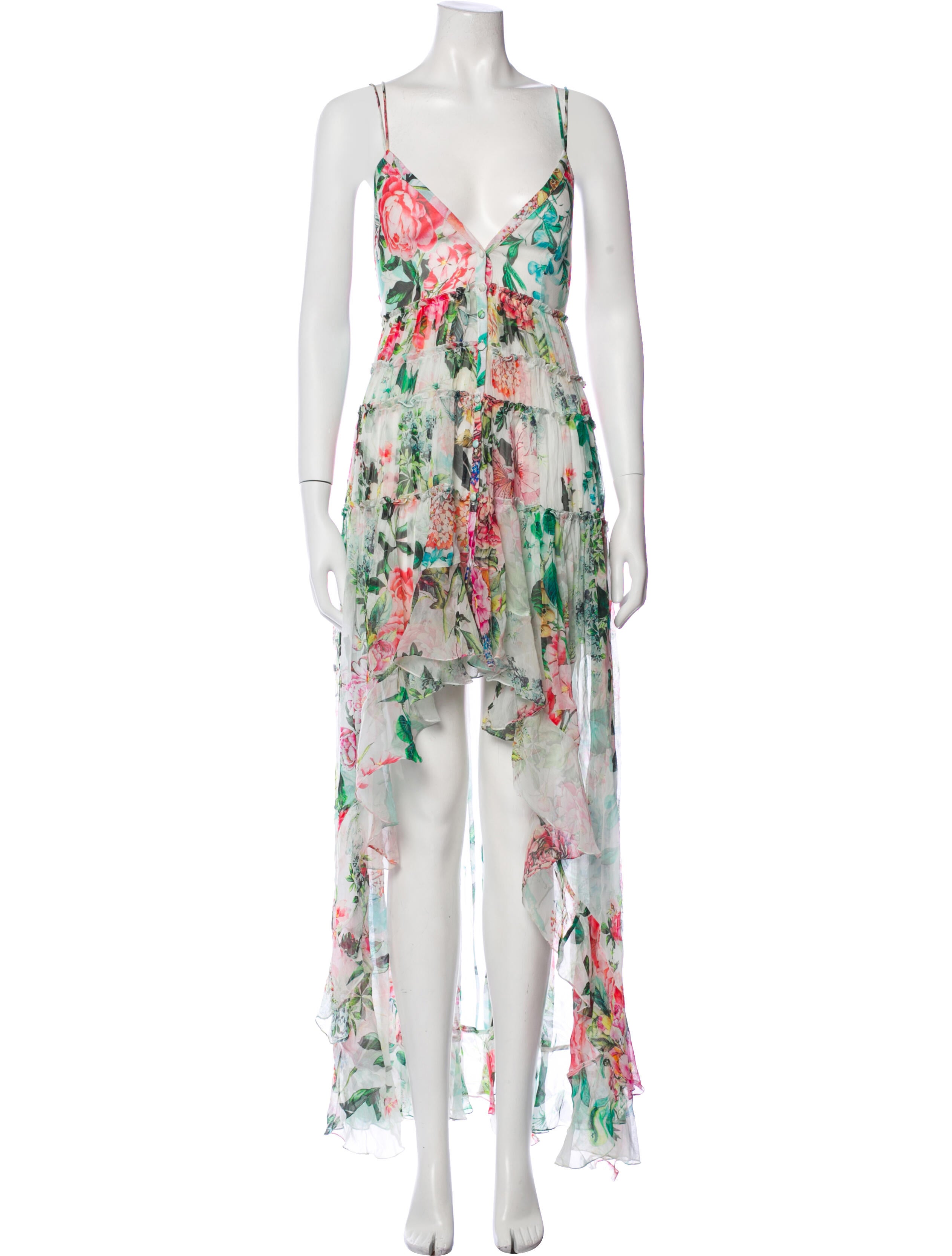 Rococo Sand Floral Print Long Dress