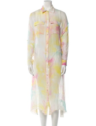 Rococo Sand Tie-Dye Print Midi Length Dress
