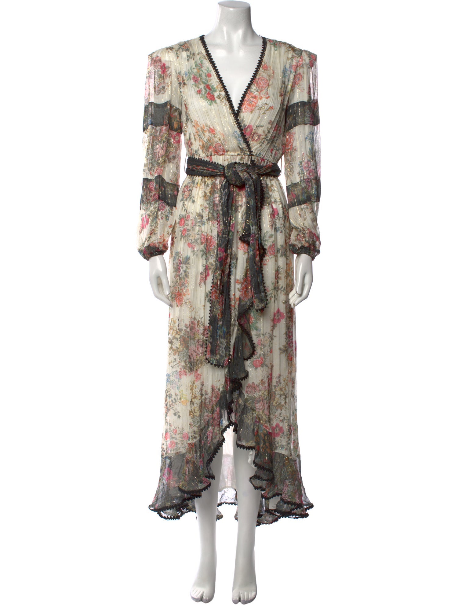 Rococo Sand Floral Print Long Dress