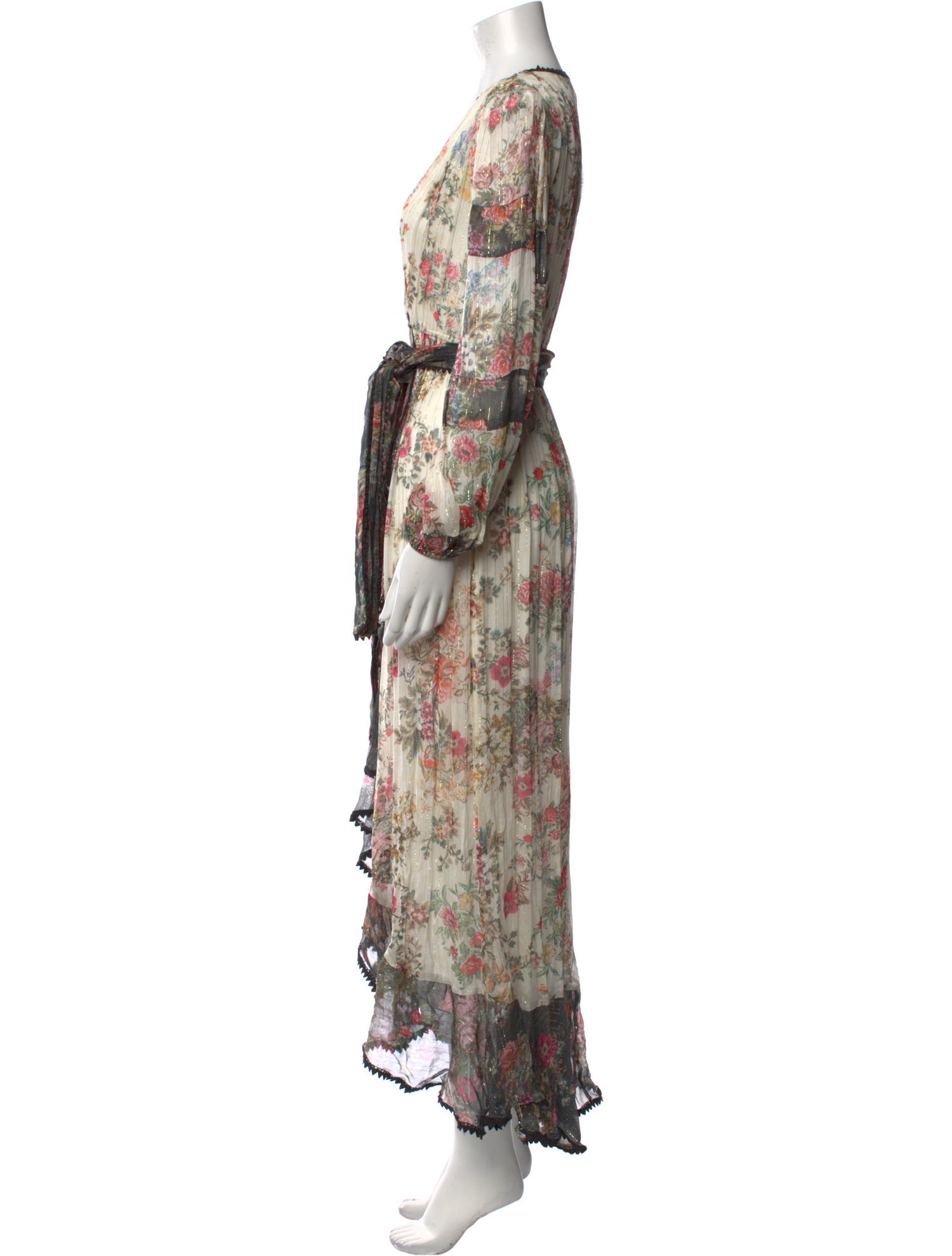 Rococo Sand Floral Print Long Dress