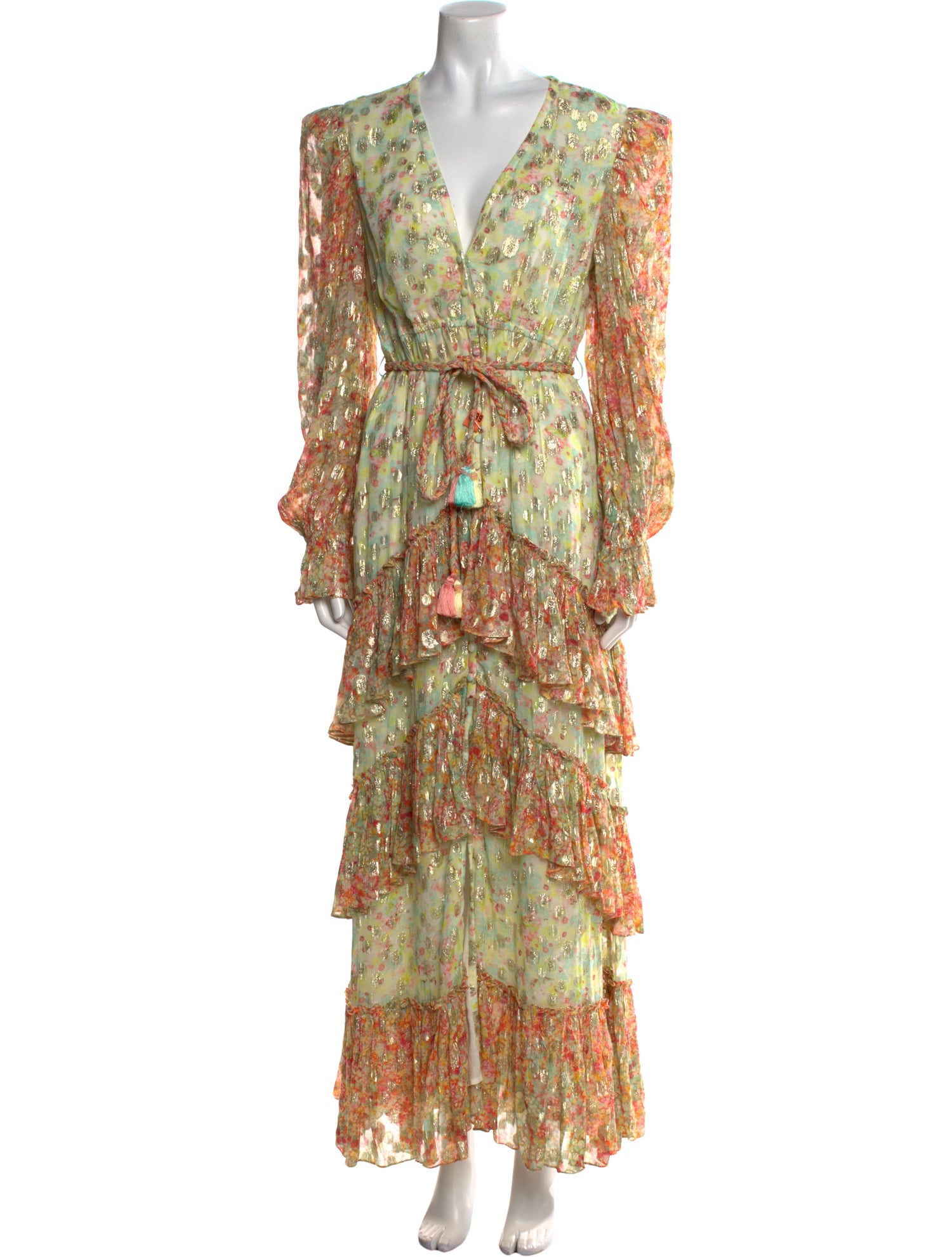 Rococo Sand Floral Print Long Dress