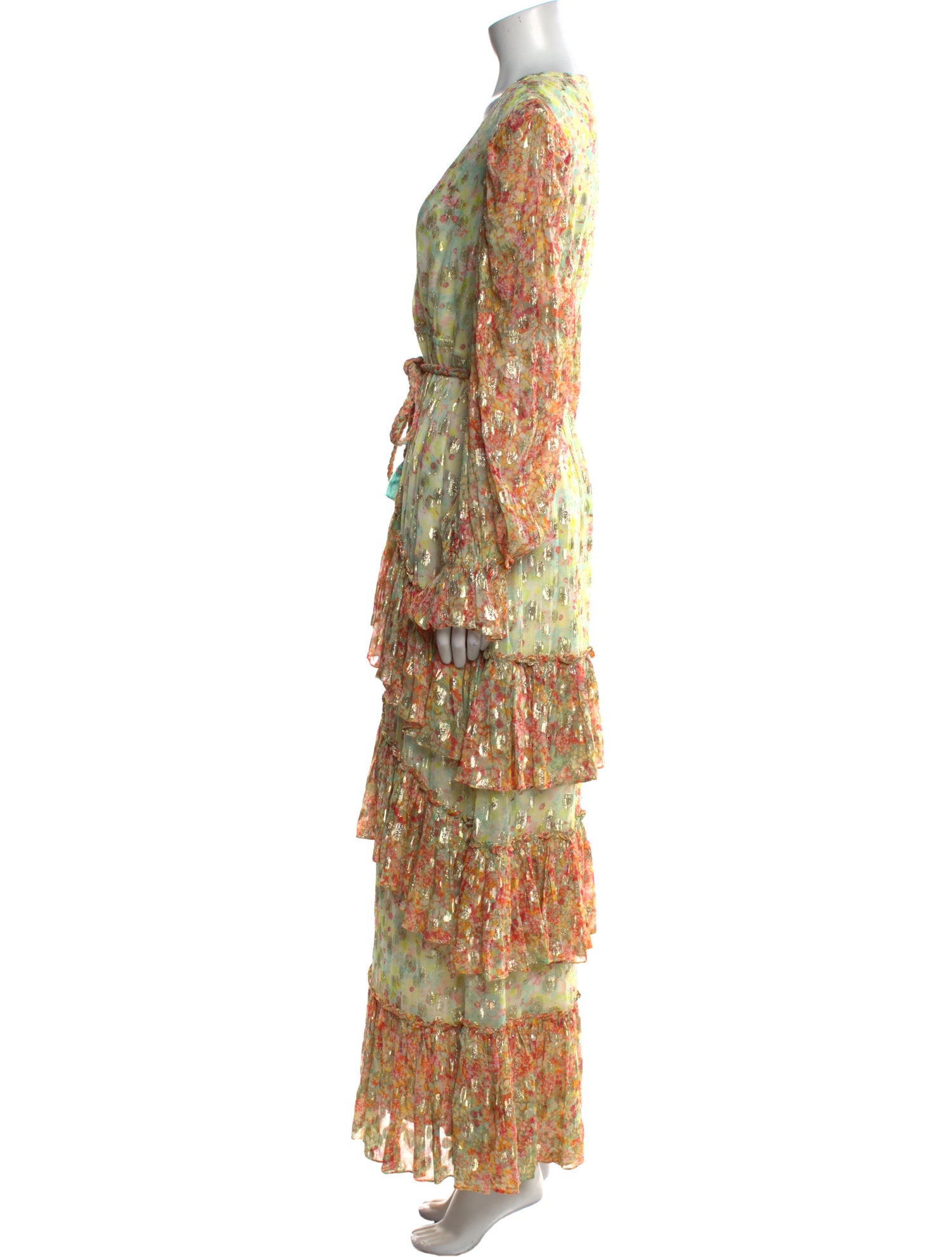 Rococo Sand Floral Print Long Dress
