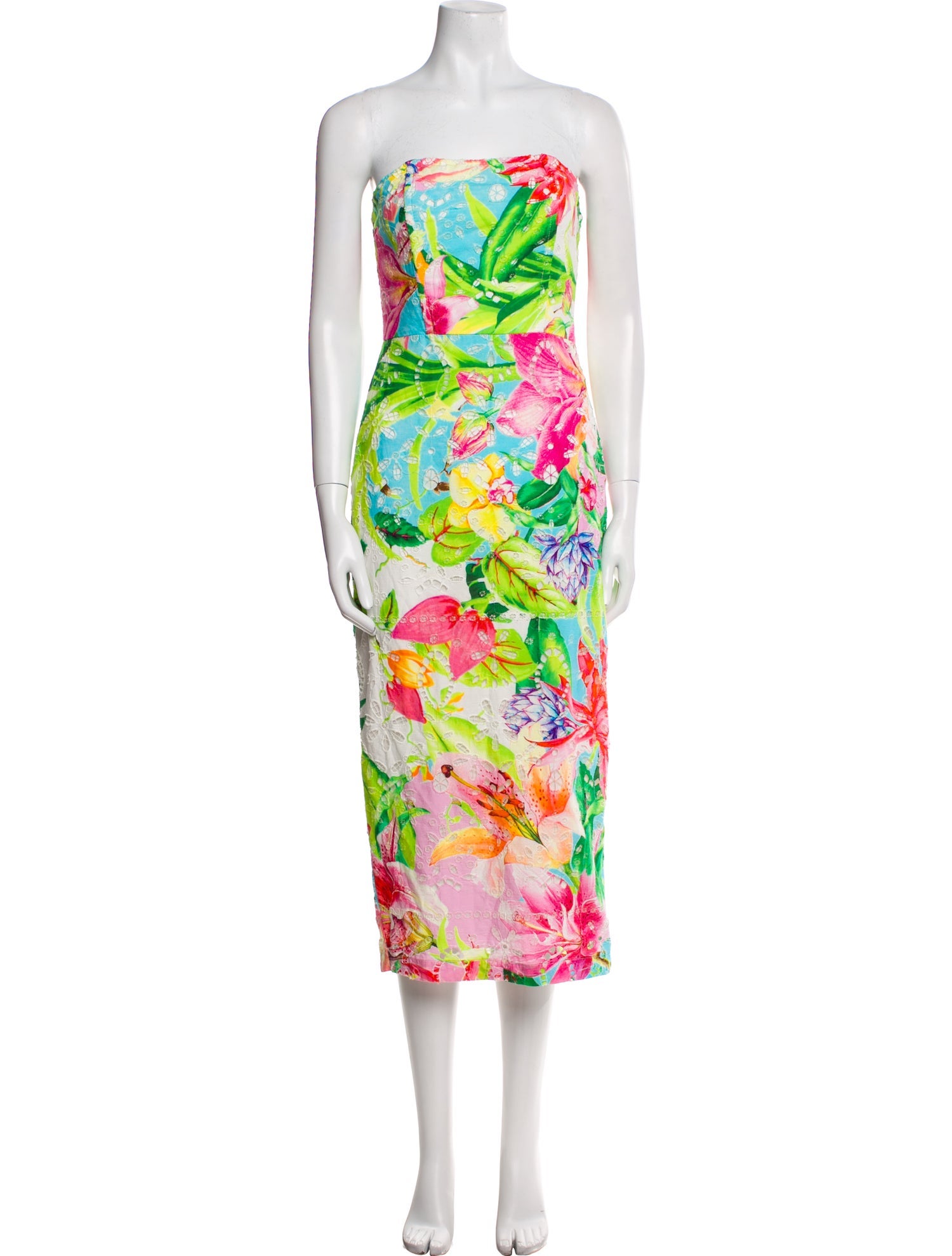 Rococo Sand Floral Print Midi Length Dress