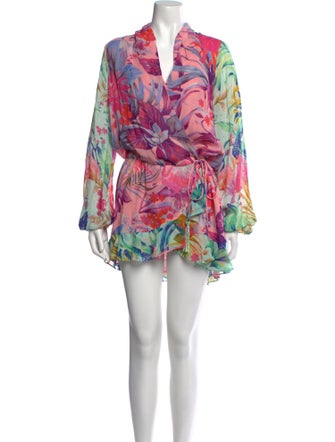 Rococo Sand Floral Print Knee-Length Dress