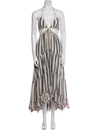 Rococo Sand Striped Midi Length Dress