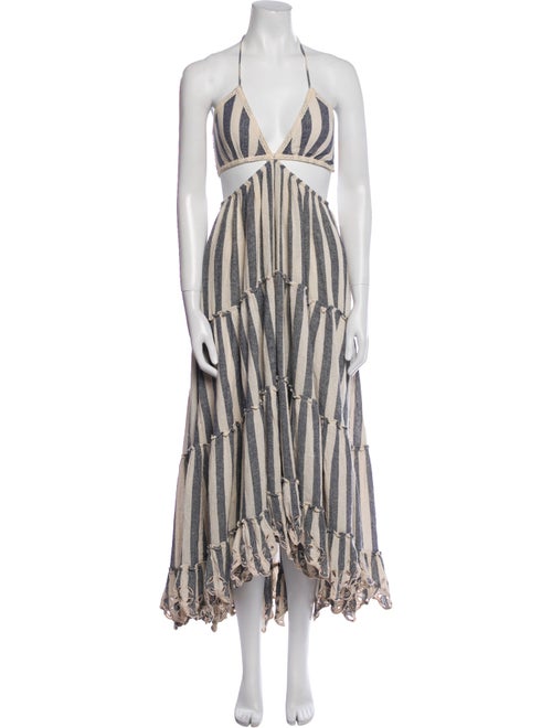 Rococo Sand Striped Midi Length Dress