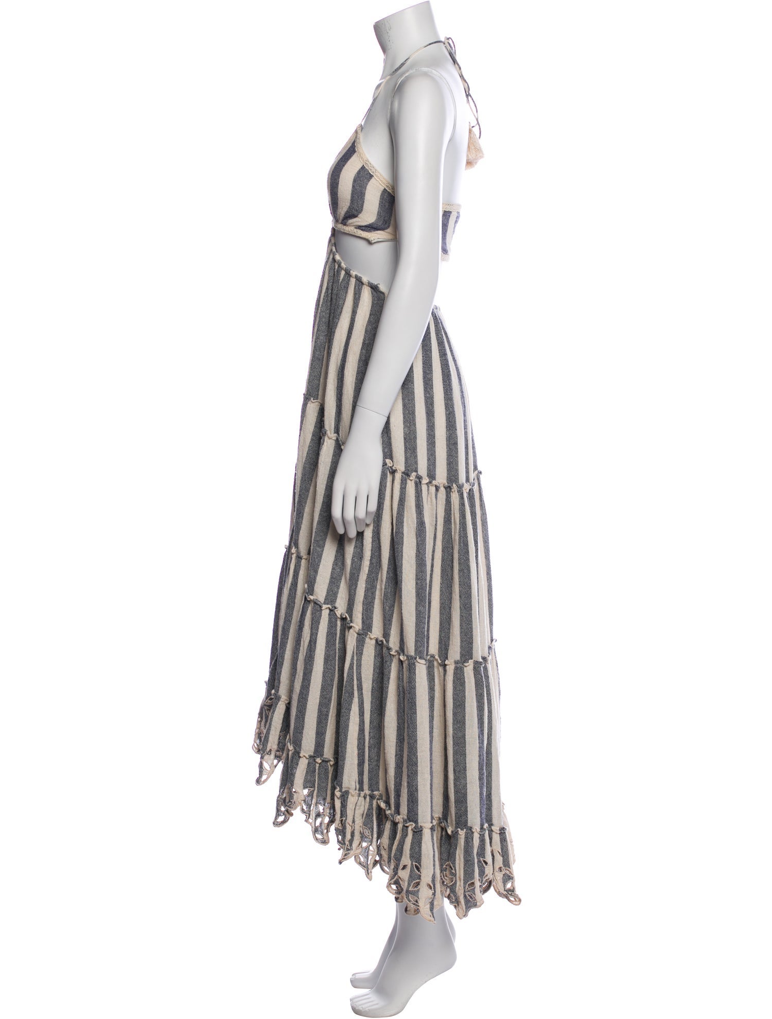 Rococo Sand Striped Midi Length Dress