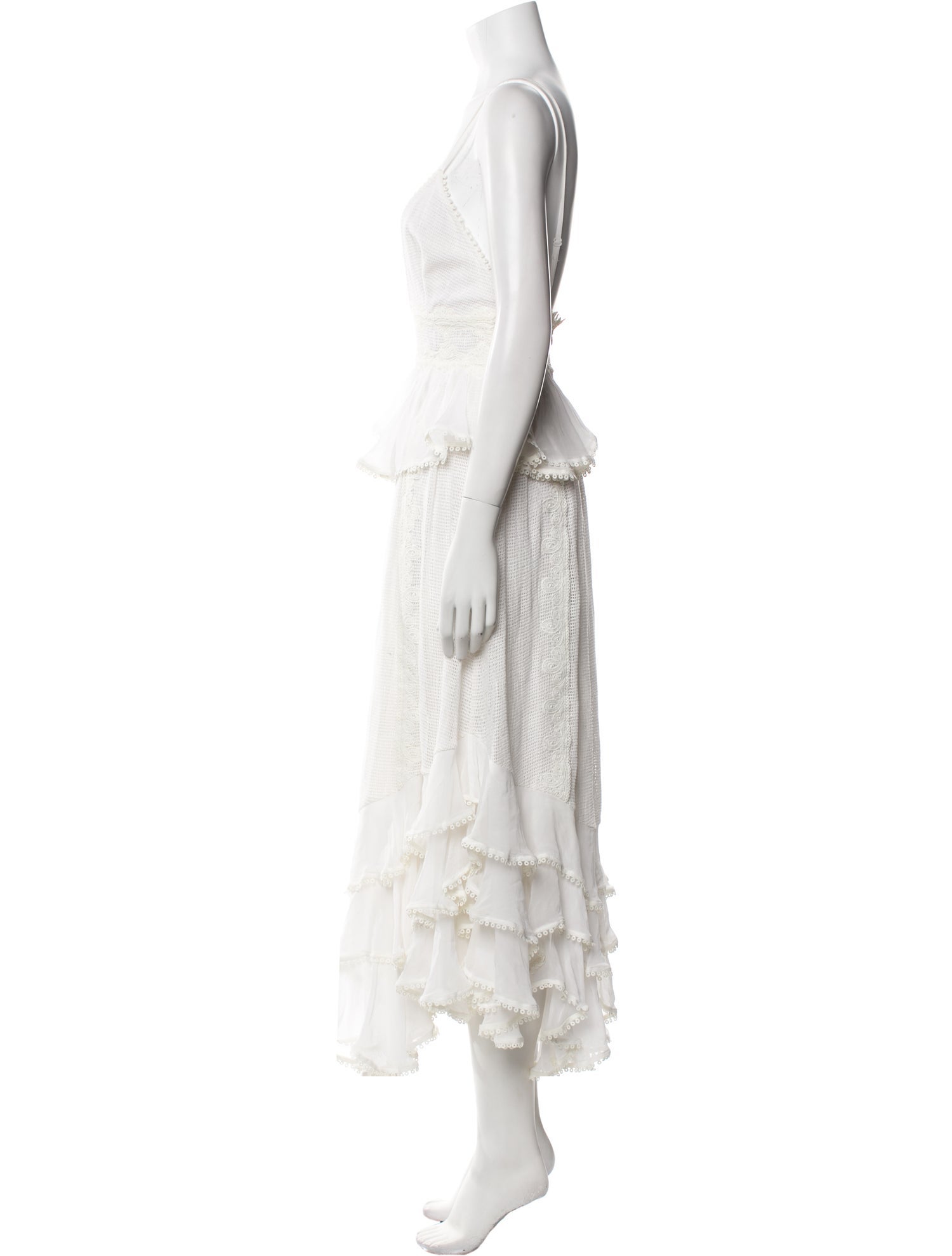 Rococo Sand V-Neck Long Dress