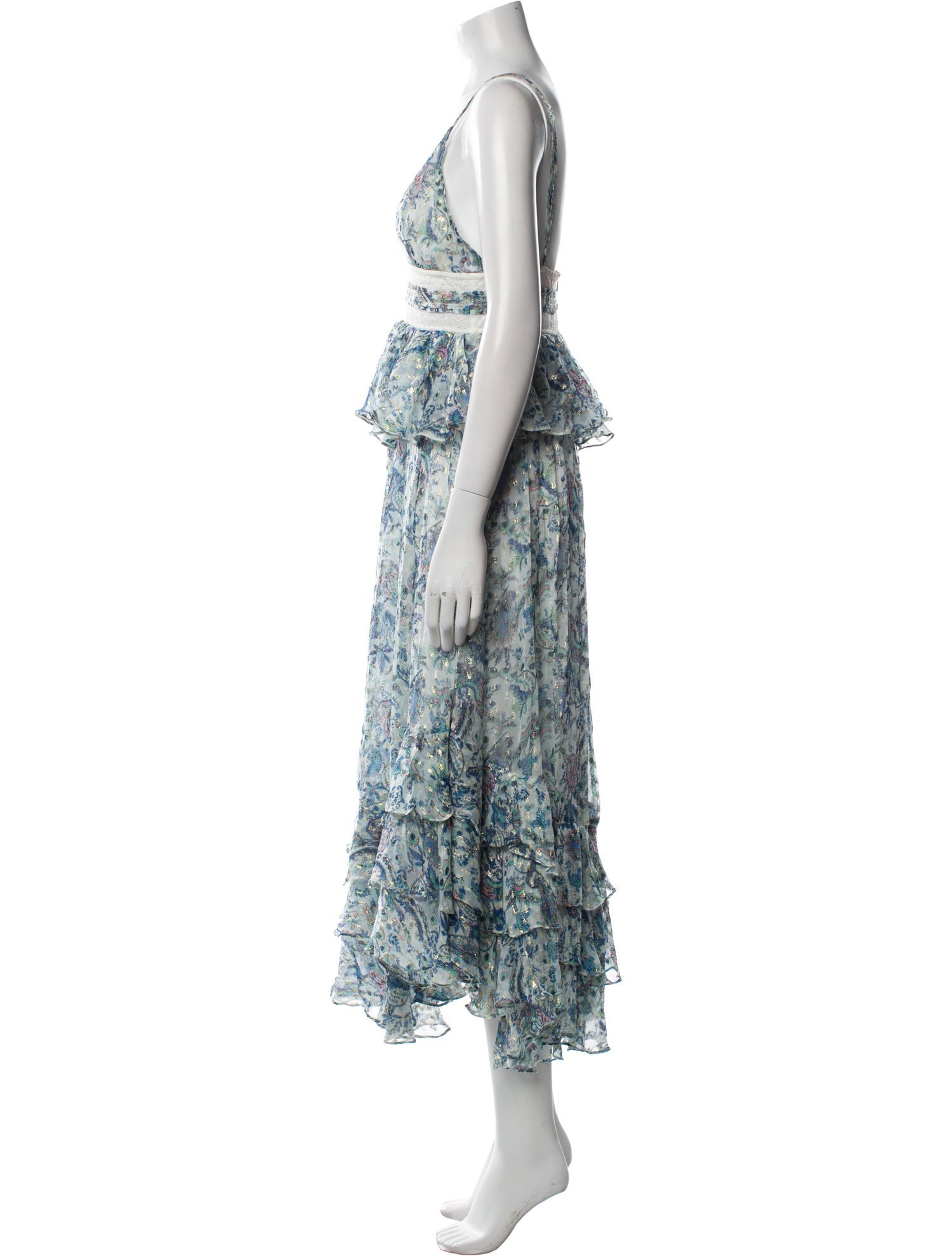 Rococo Sand Floral Print Long Dress