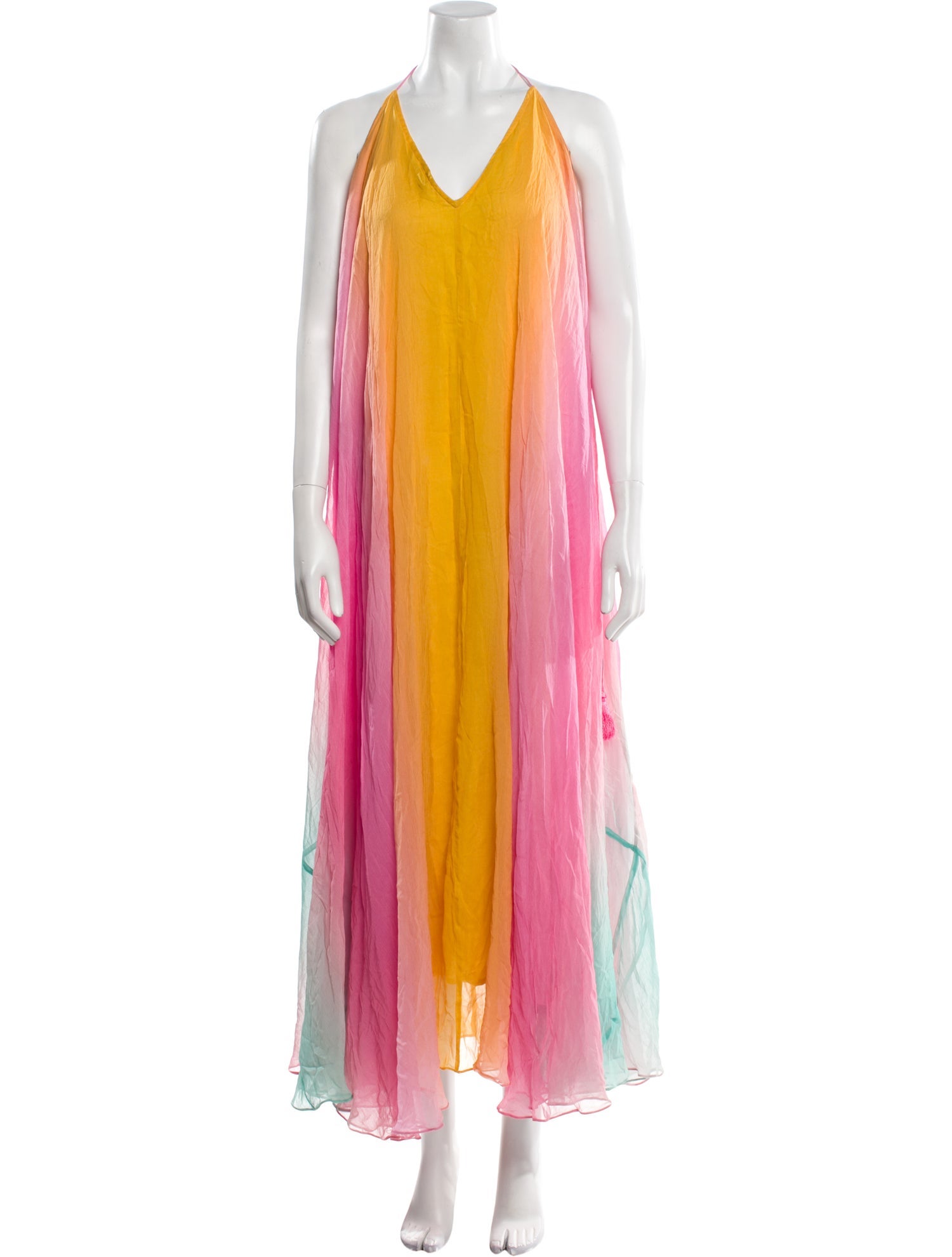 Rococo Sand Colorblock Pattern Long Dress