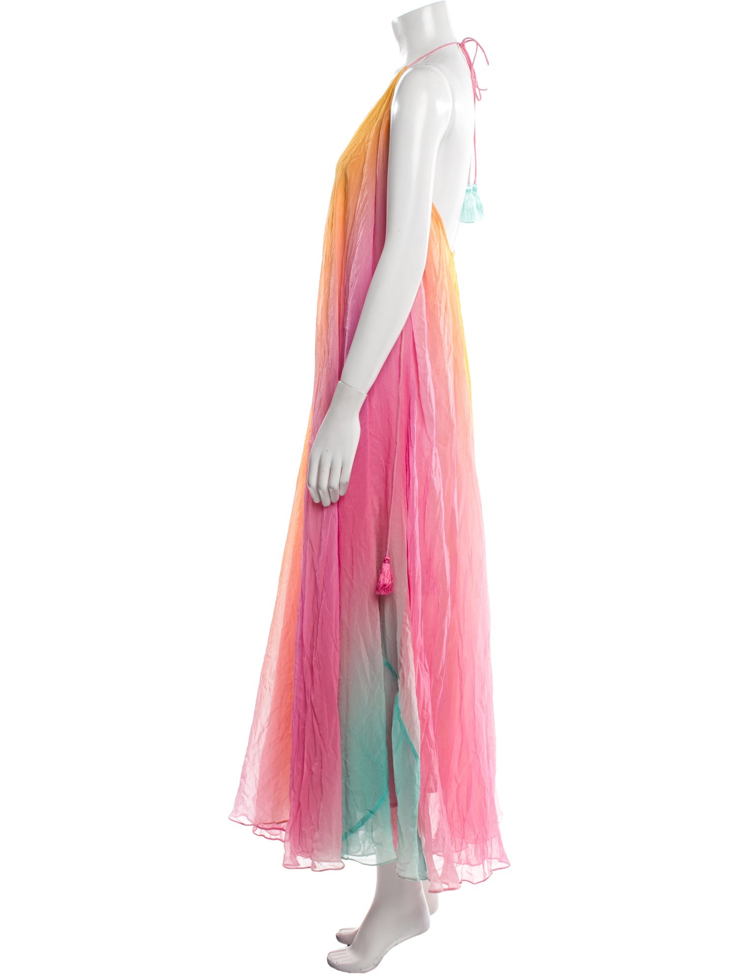 Rococo Sand Colorblock Pattern Long Dress