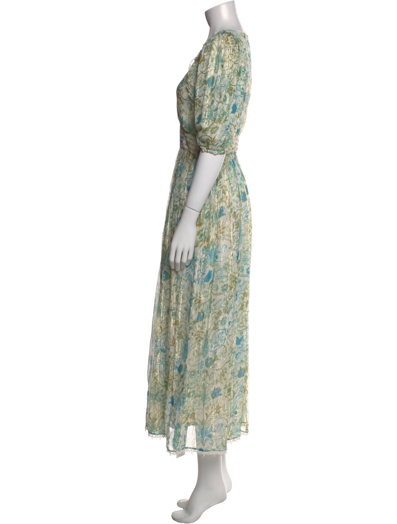 Rococo Sand Floral Print Long Dress