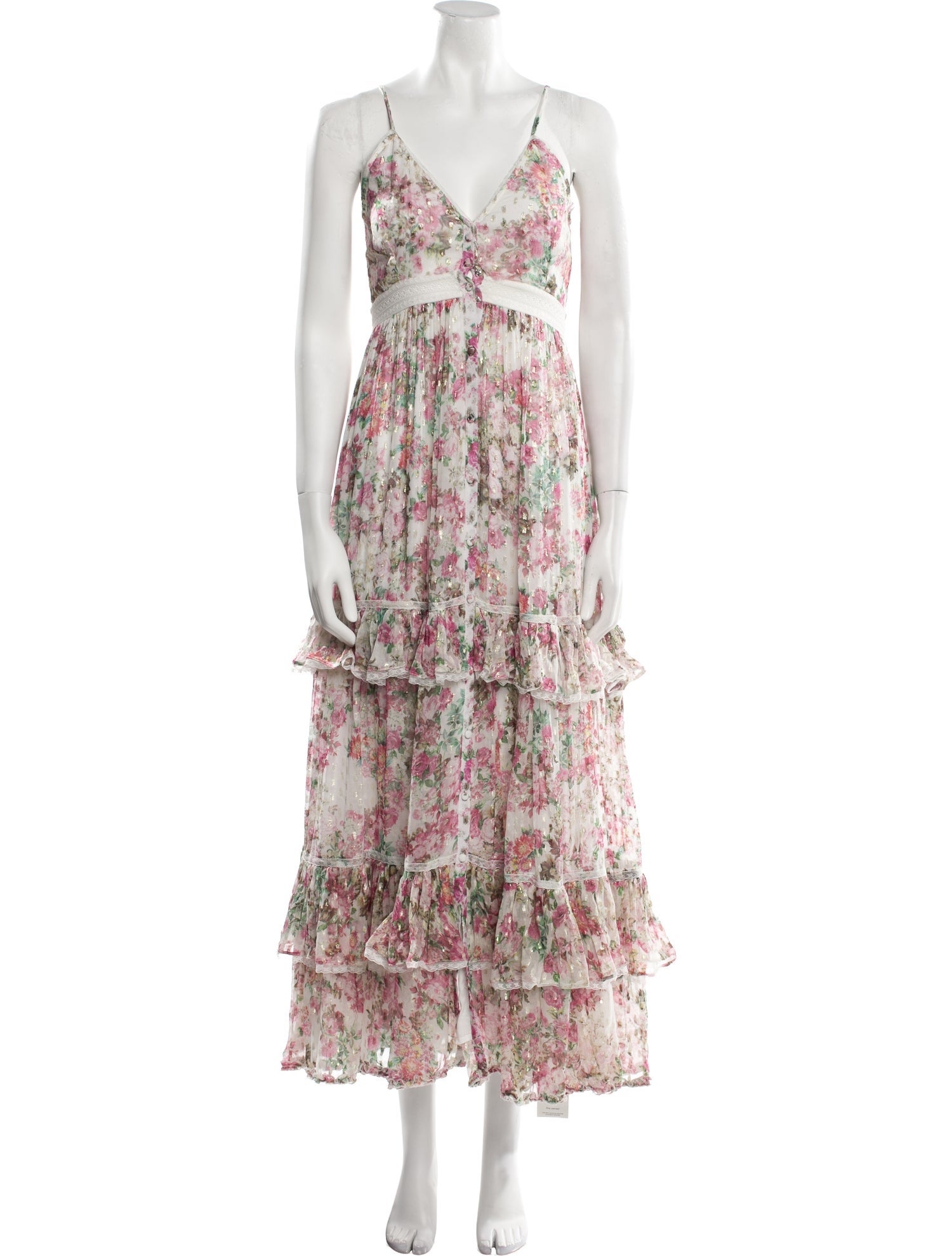 Rococo Sand Floral Print Long Dress