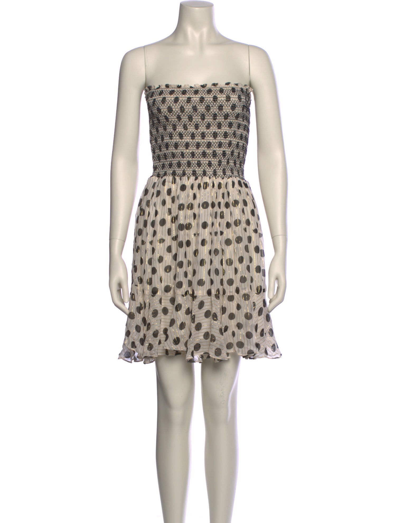 Rococo Sand Polka Dot Print Mini Dress w/ Tags