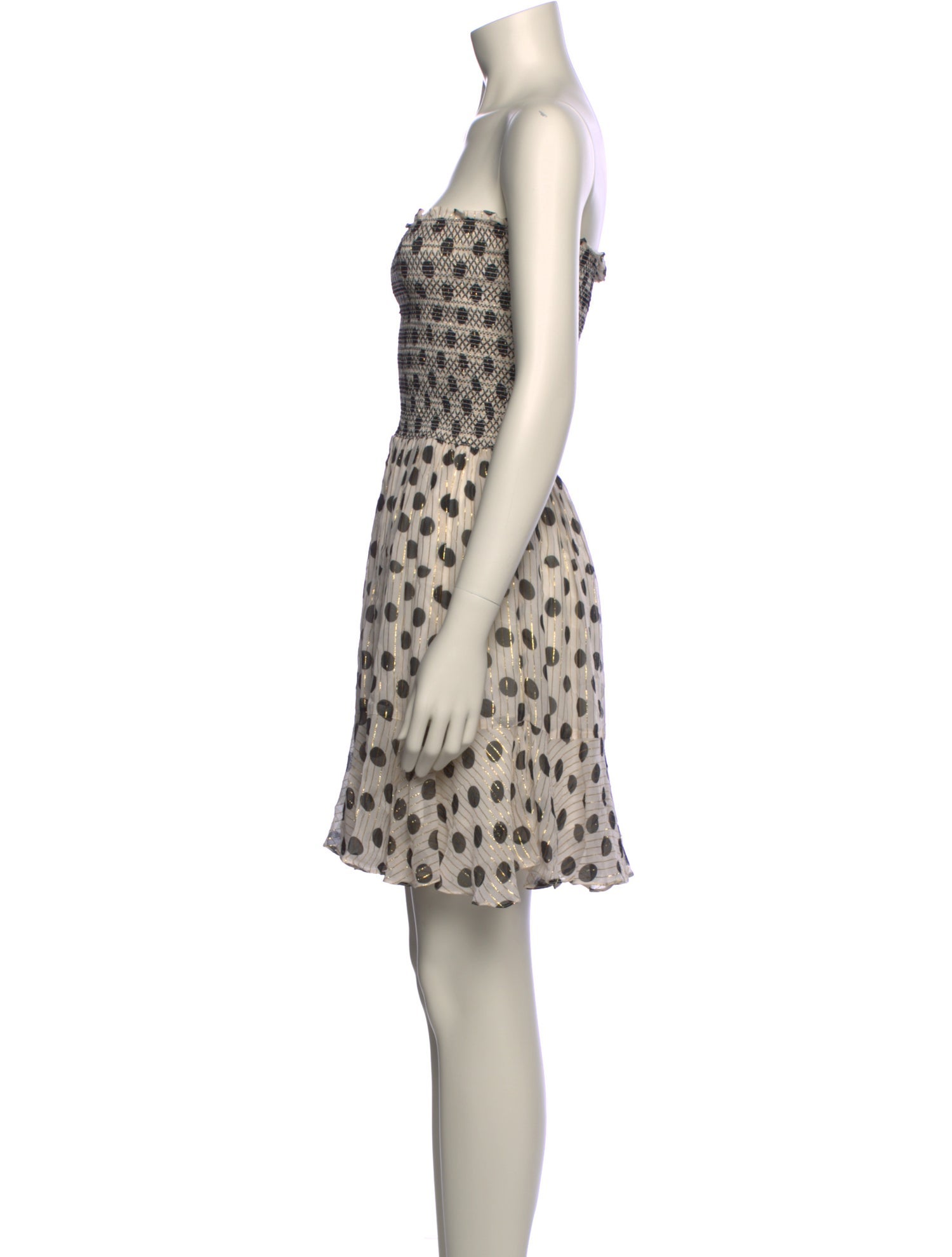 Rococo Sand Polka Dot Print Mini Dress w/ Tags