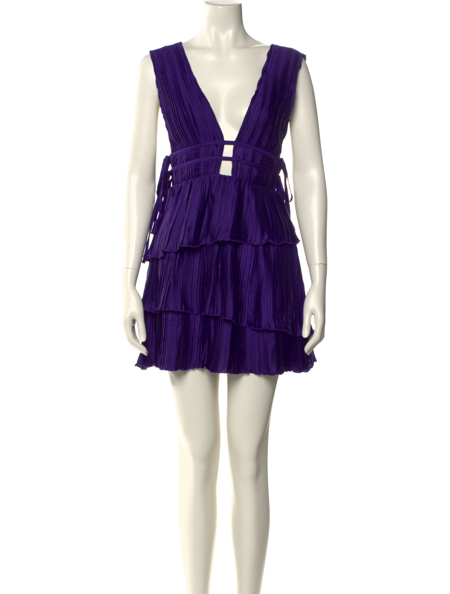 Rococo Sand V-Neck Mini Dress