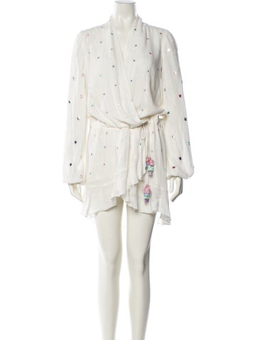 Pre-owned Rococo Sand Printed Mini Dress In Neutral