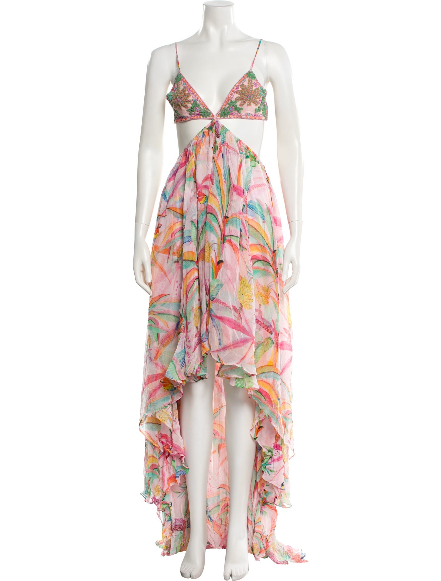 Rococo Sand Floral Print Long Dress