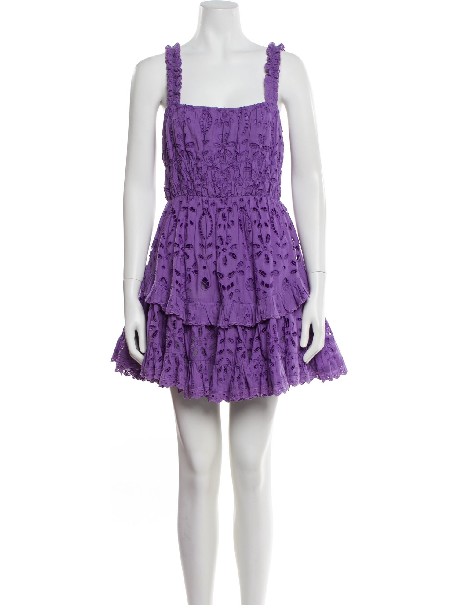 Rococo Sand Square Neckline Mini Dress