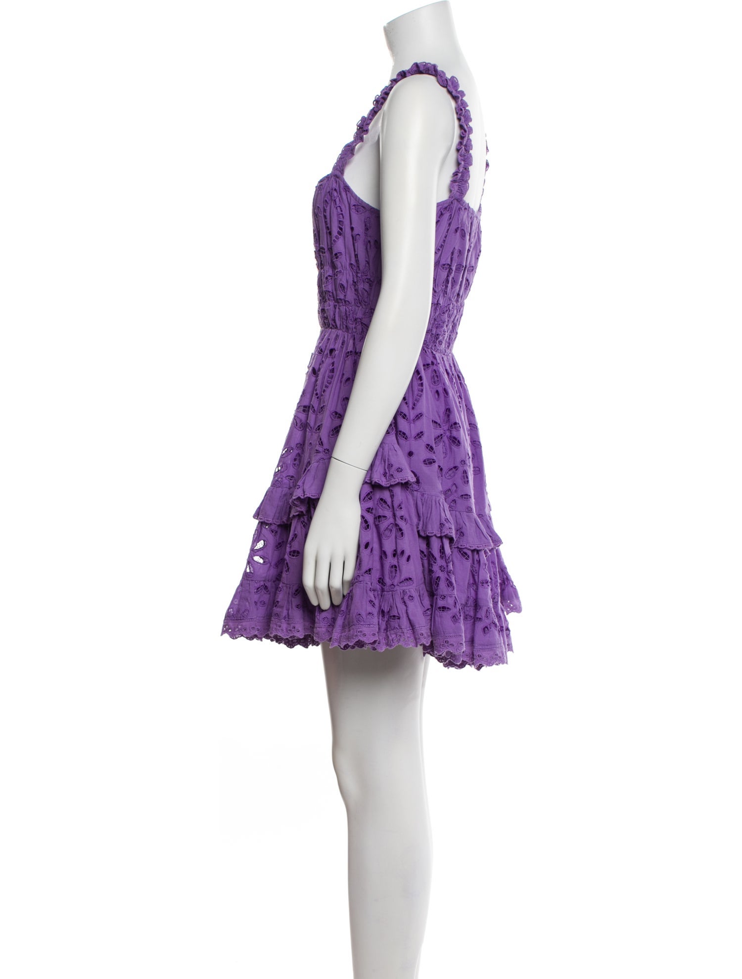 Rococo Sand Square Neckline Mini Dress