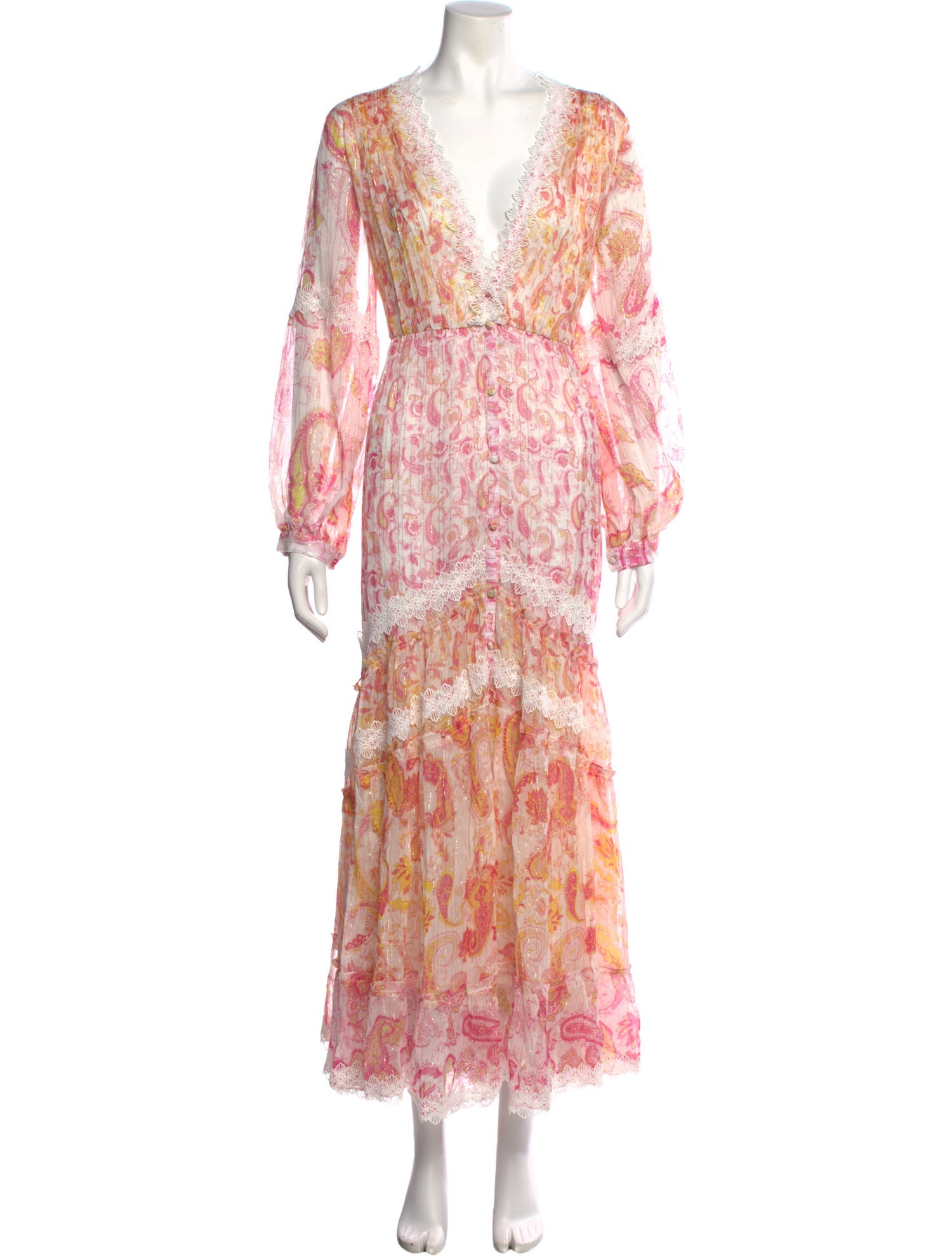 Rococo Sand Paisley Print Long Dress w/ Tags