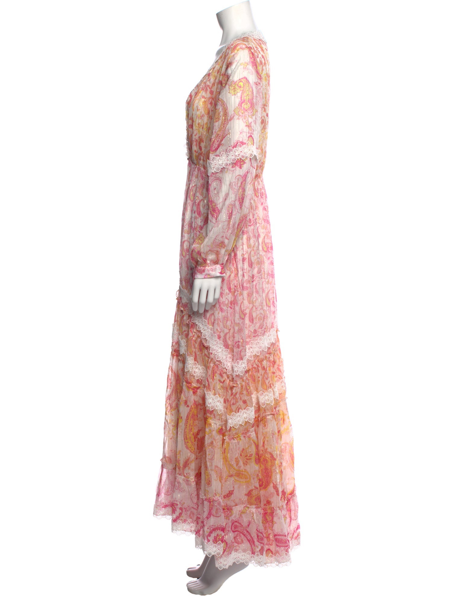 Rococo Sand Paisley Print Long Dress w/ Tags