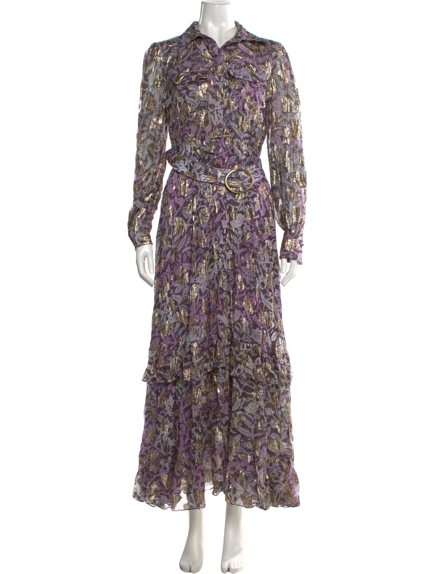 Rococo Sand Floral Print Long Dress