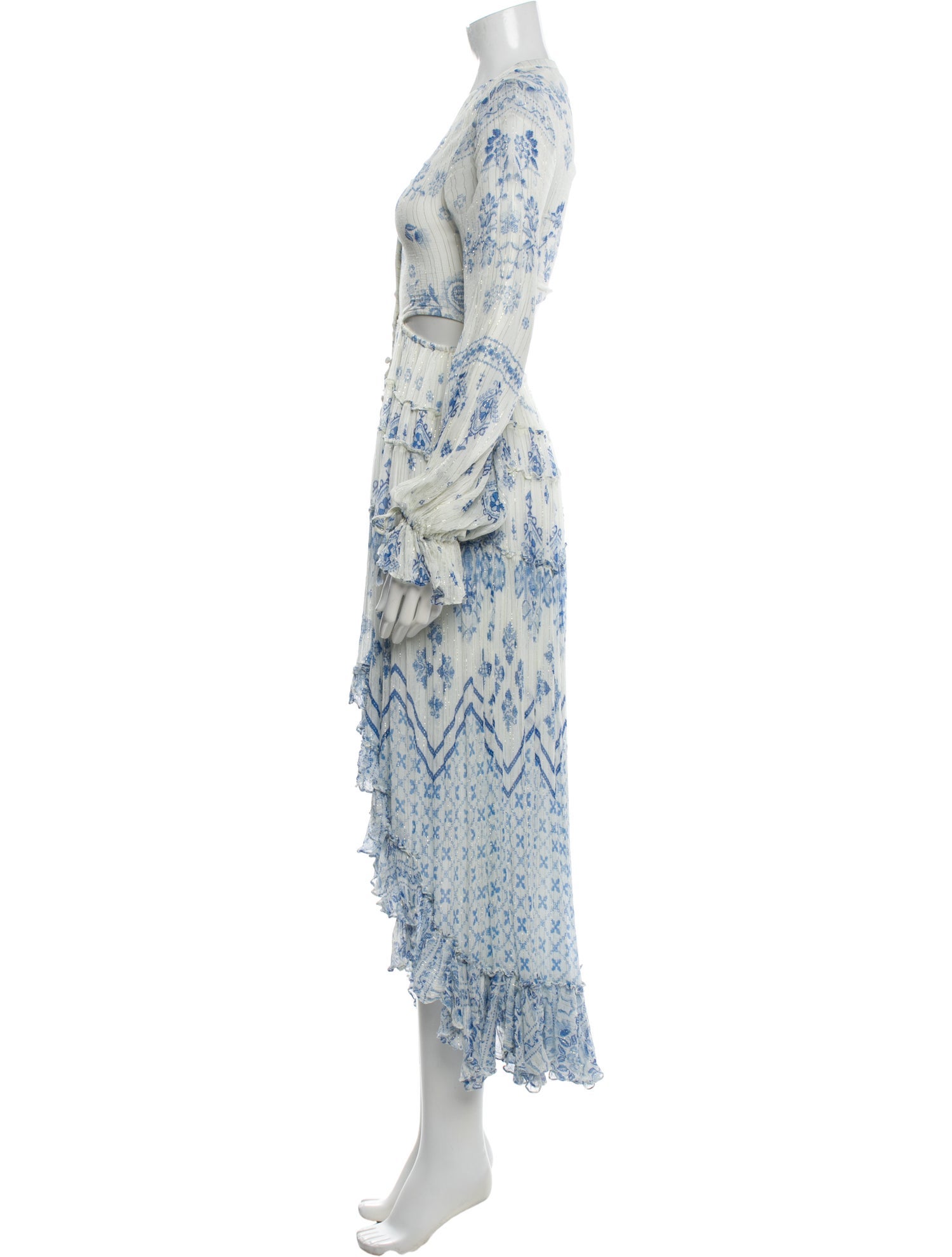 Rococo Sand Floral Print Long Dress