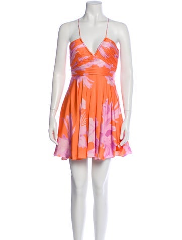 Pre-owned Rococo Sand Floral Print Mini Dress In Pink