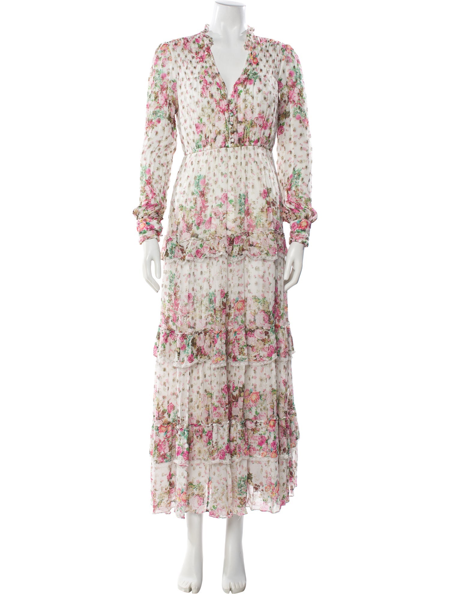 Rococo Sand Floral Print Long Dress