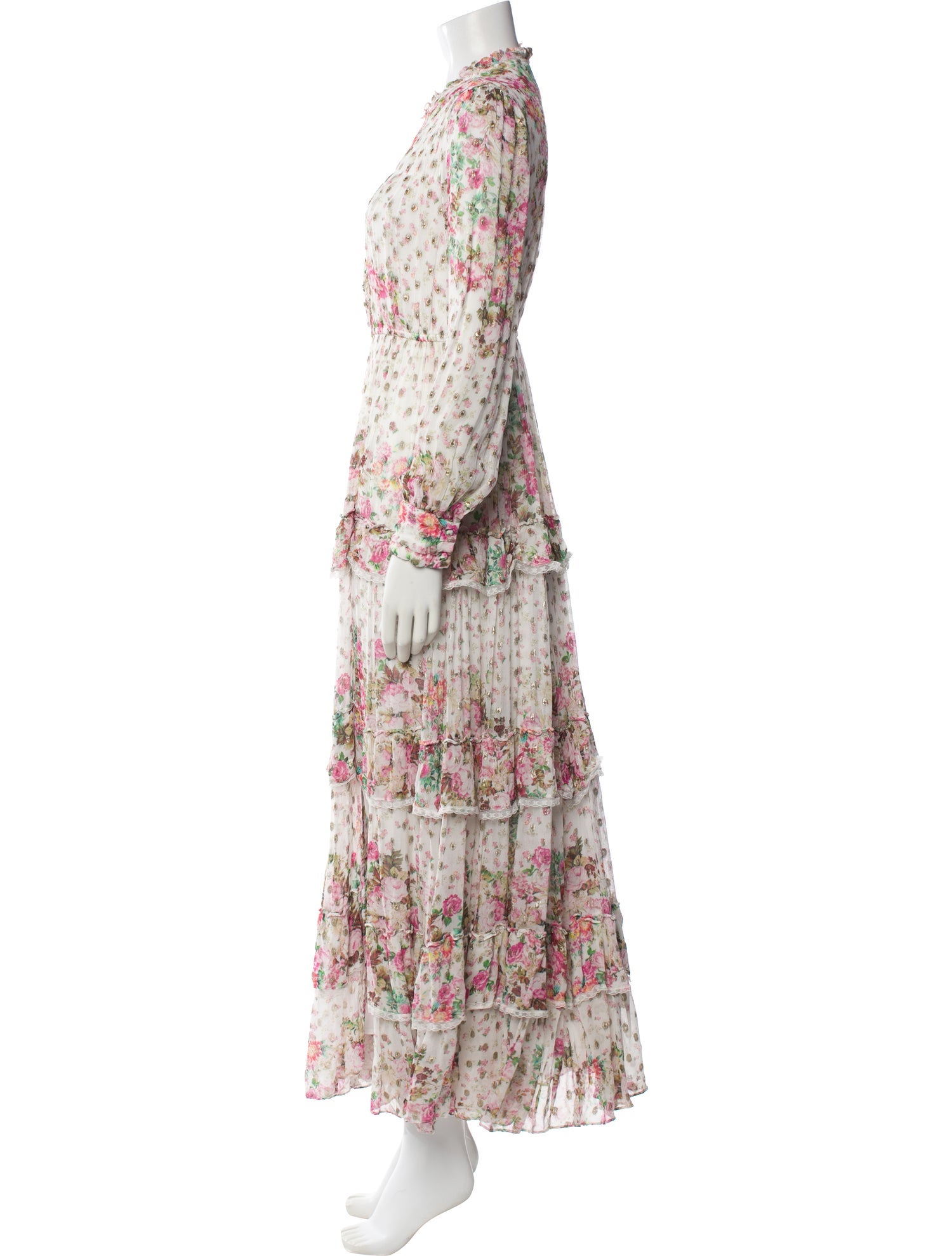 Rococo Sand Floral Print Long Dress