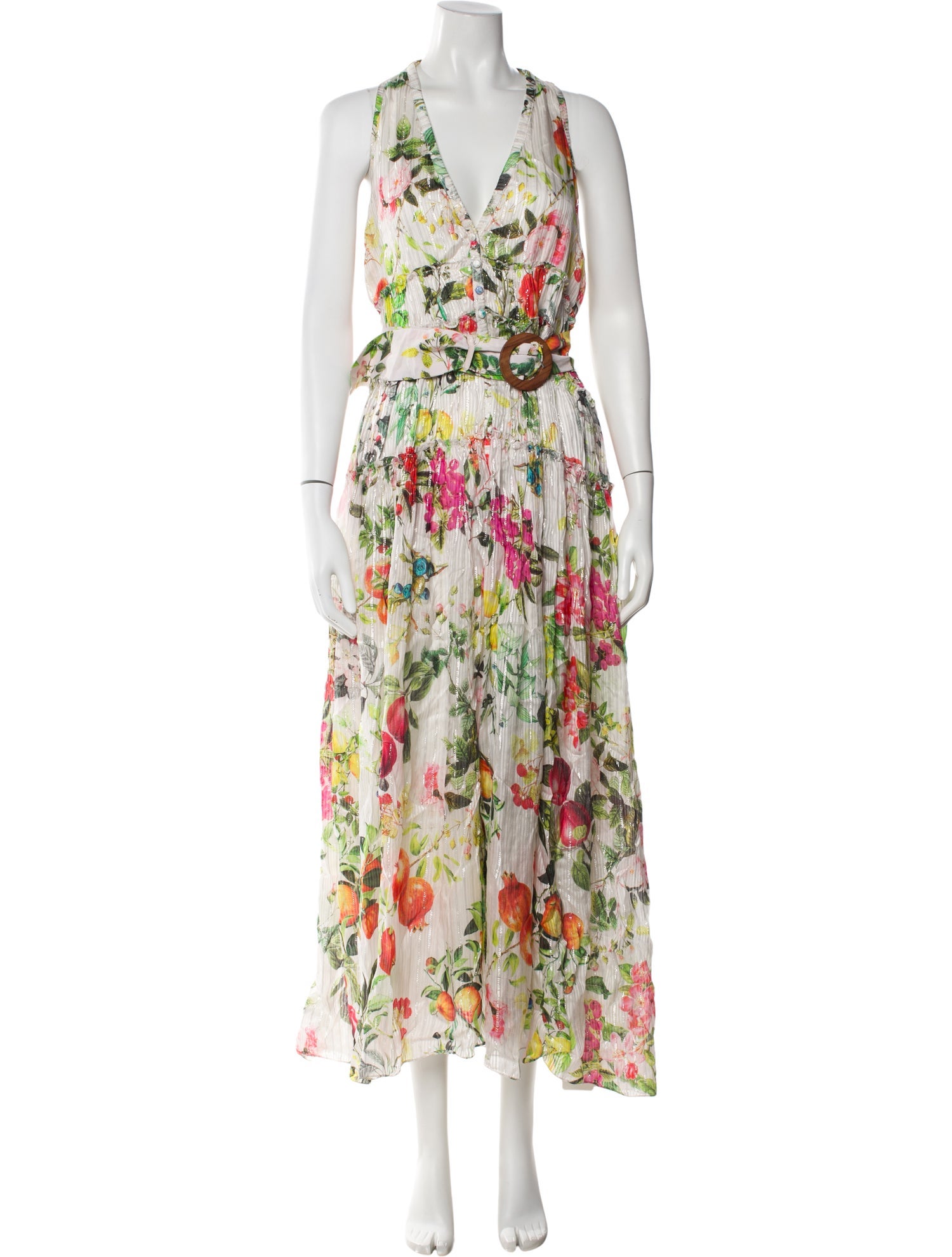 Rococo Sand Floral Print Long Dress