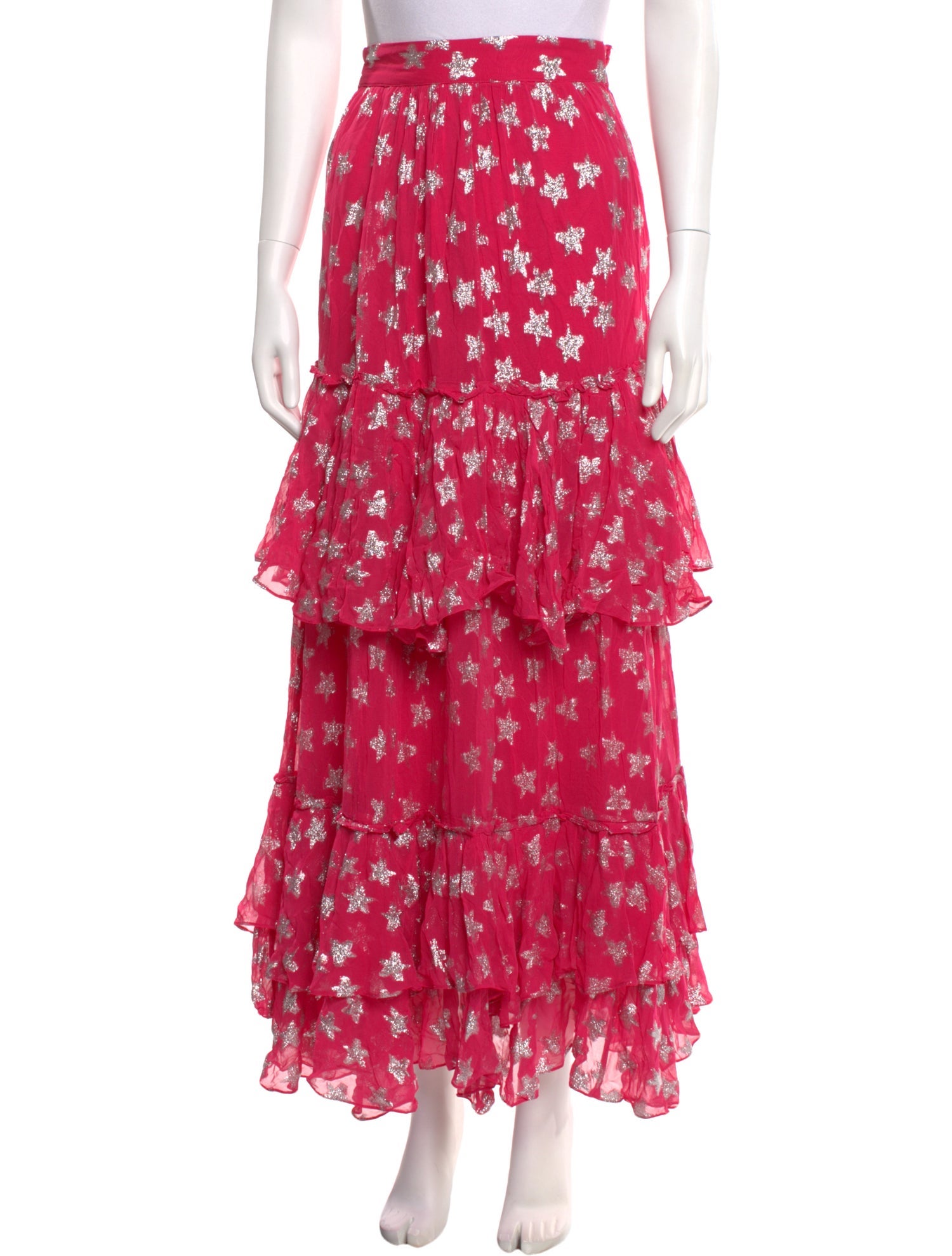 Rococo Sand Floral Print Midi Length Skirt