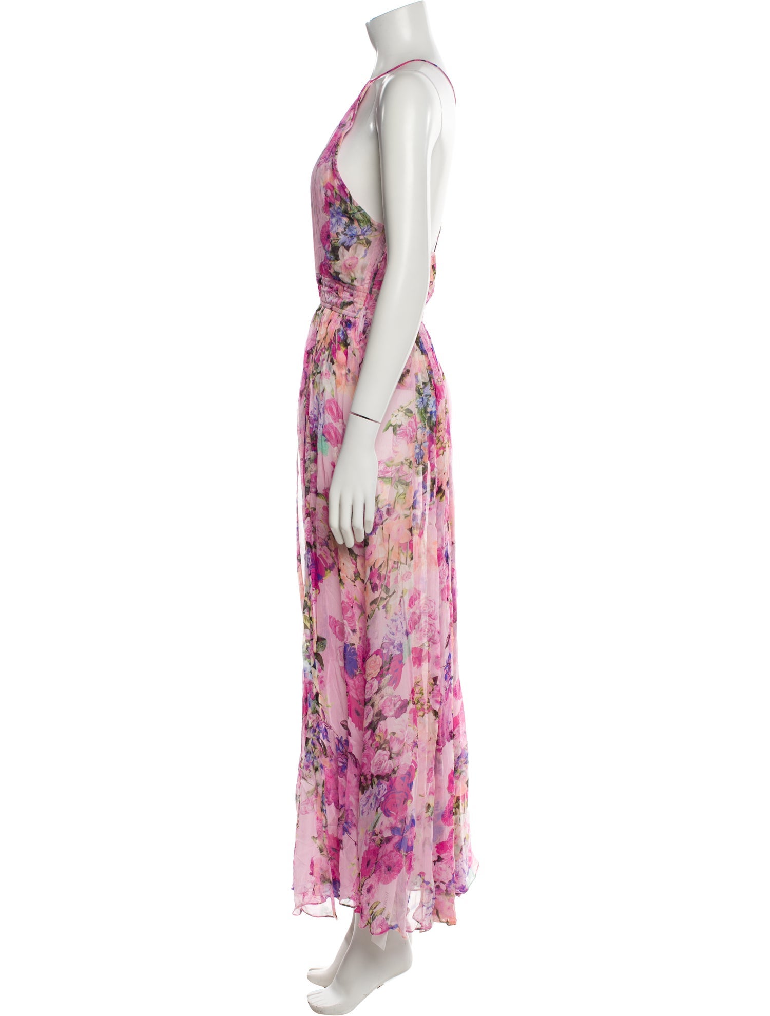 Rococo Sand Floral Print Long Dress