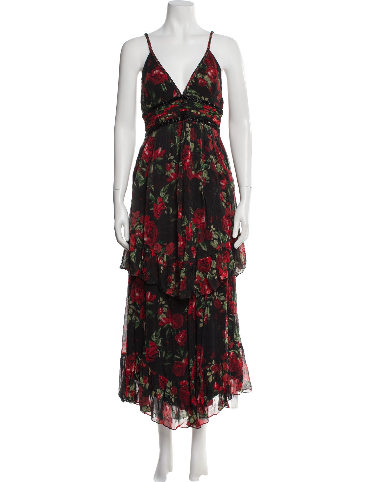 Rococo Sand Floral Print Long Dress