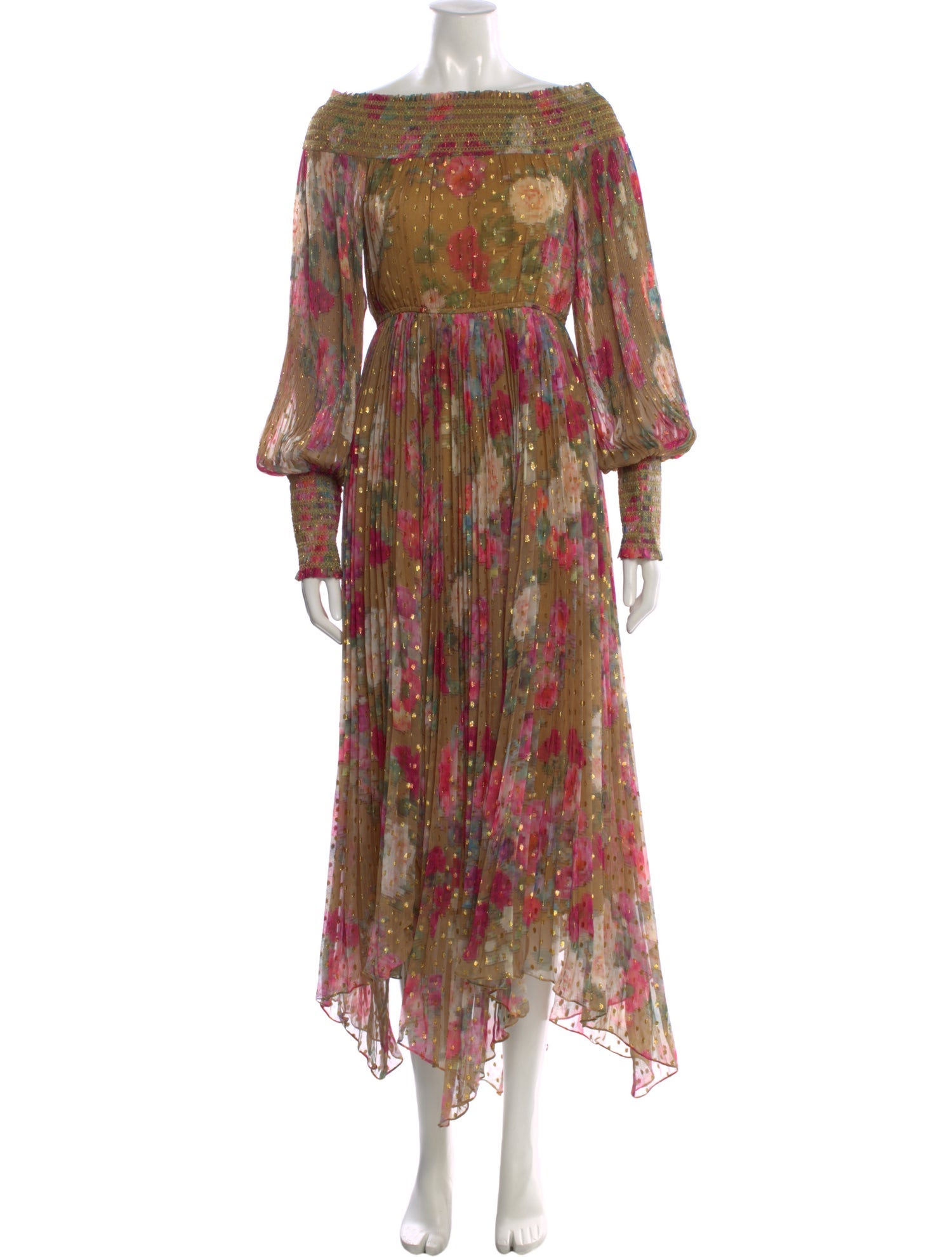 Rococo Sand Floral Print Long Dress