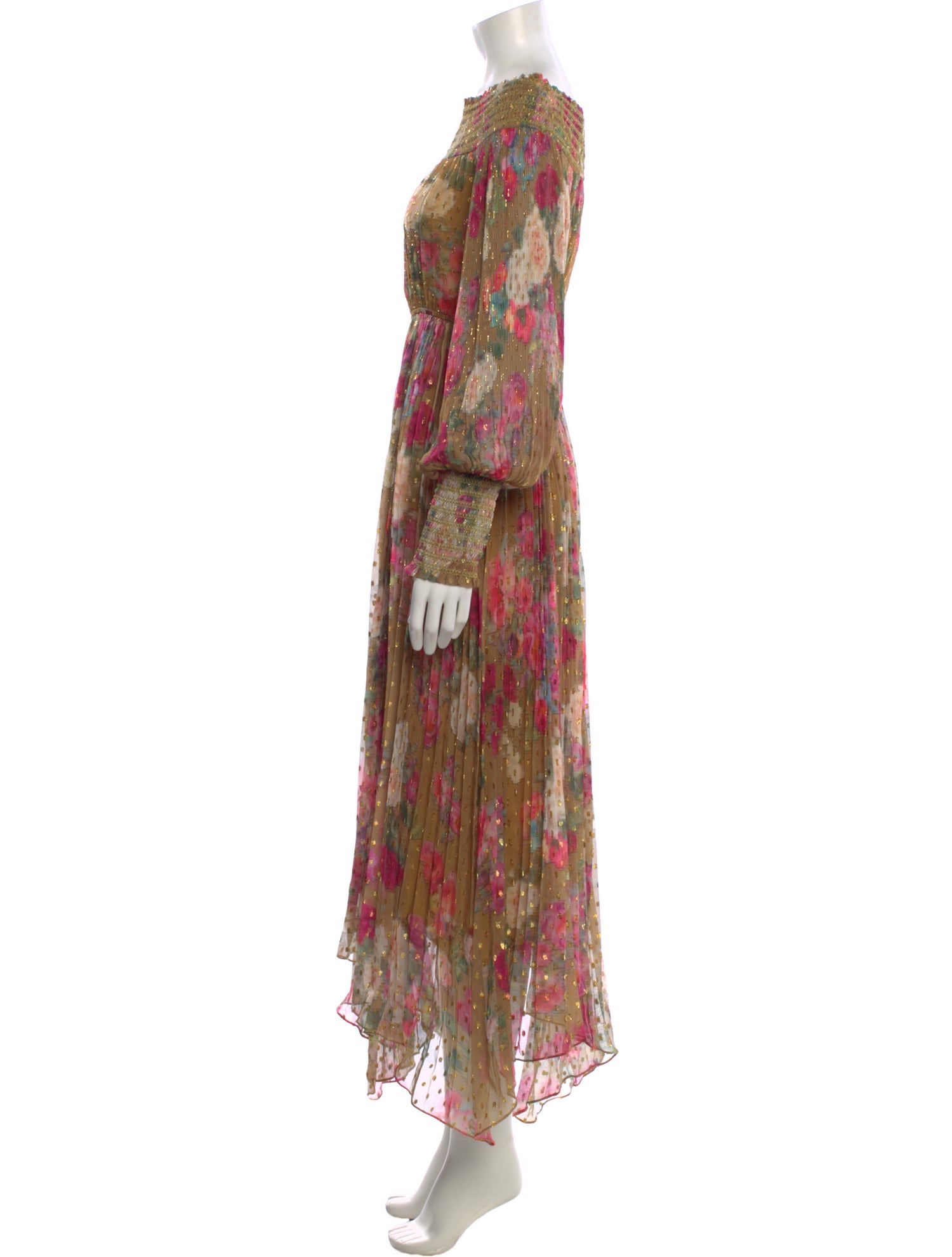 Rococo Sand Floral Print Long Dress